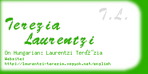 terezia laurentzi business card